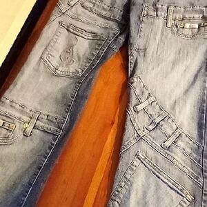 Y2K Baby Phat Jeans Patchwork (Fits Size 6) Excellent Condition
